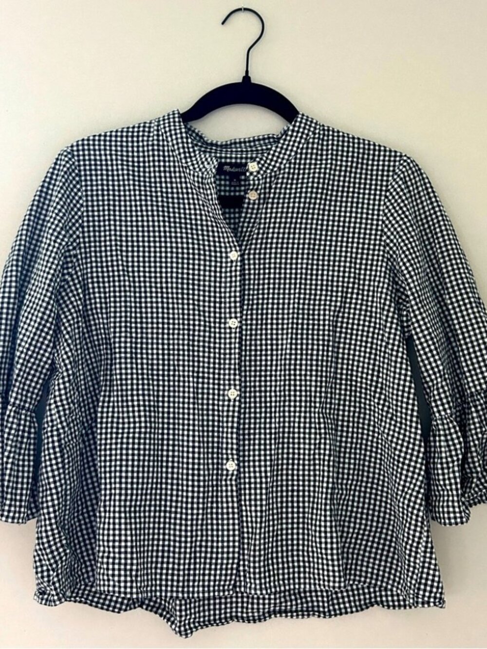 Madewell checkered top size M